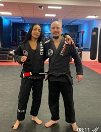 Ronaldo en Yolanda de Souza, zwarte band in Braziliaans Jiu-Jitsu,